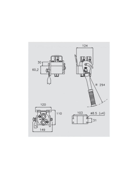 Concector Hidraulico - Rosca Hembra - x 1/2'' BSP - 3P208 Serie