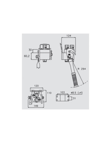 Concector Hidraulico - Rosca Hembra - x 1/2''...