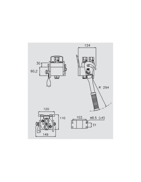 Concector Hidraulico - Rosca Hembra - x 1/2'' BSP - 3P208G Serie