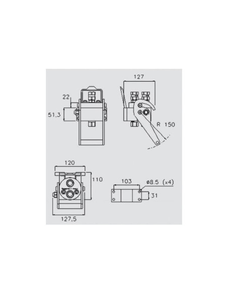 Concector Hidraulico - Rosca Hembra - x 3/8'' BSP - 2P206 Serie