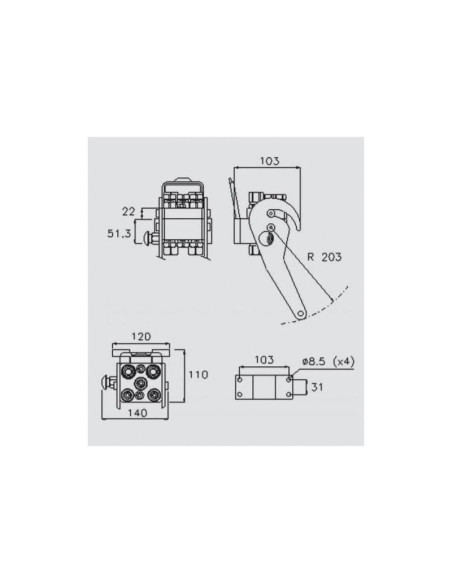Concector Hidraulico - Rosca Hembra - x 9/16'' UNF - 2P5065 Serie