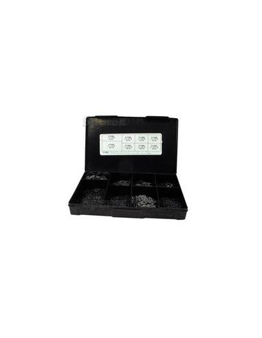 Imperial Clip tipo E, Ø de A1/4 - 7/8'', Ø B0.21 - 0.675'' (BS1500), (Caja 500 pzas.)