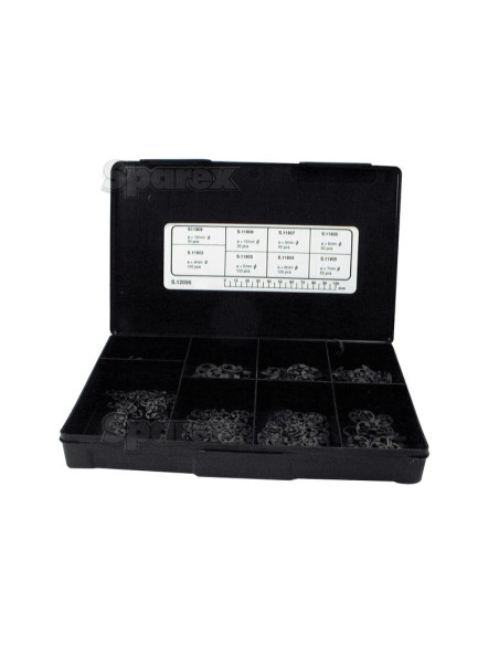 Metric Clip tipo E, Ø de A6 - 15.5mm, Ø B4 - 12mm (Din 6799), (Caja 500 pzas.)