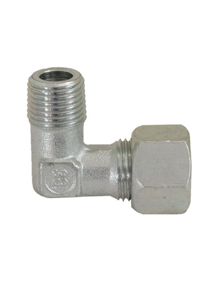 Conector Hidráulico Metálico Con Rosca En Angulo G.E.V. 8L - 1/4'' BSP 90 Compacto