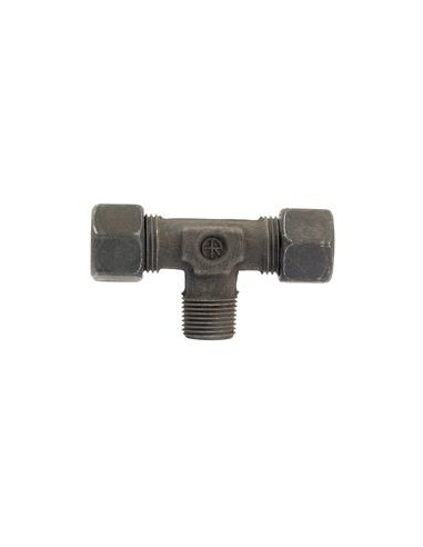 Conector Hidráulico Metálico En T Con Rosca T.E.V. 12L - 3/8'' BSP 90 Macho