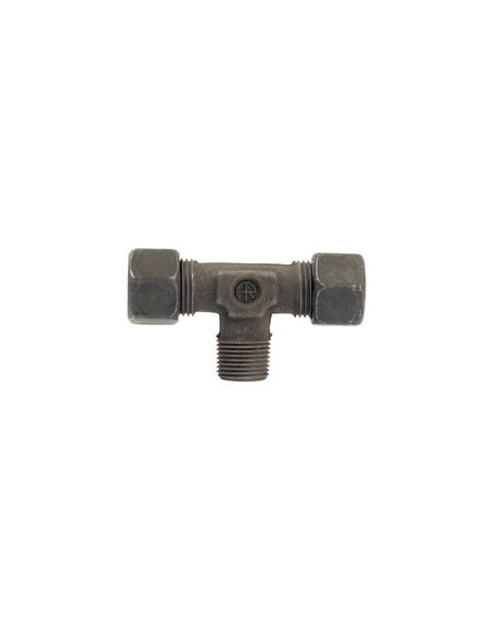 Conector Hidráulico Metálico En T Con Rosca T.E.V. 12L - 3/8'' BSP 90 Macho