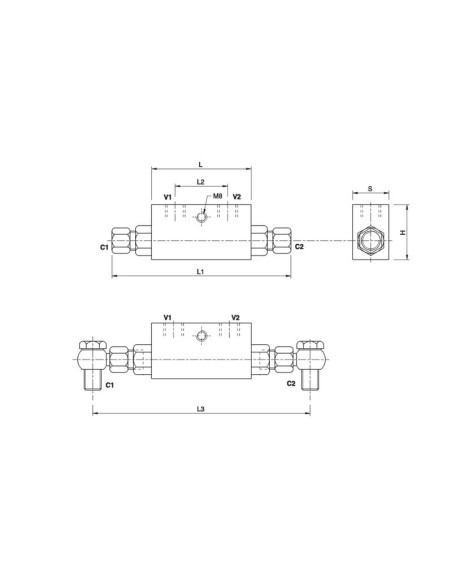 MARCHESINI Kit Reparación Válvula de Control Doble 3/8'' BSP (30 L/min Caudal)
