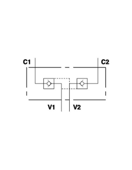 MARCHESINI Línea de montaje de la válvula de seguridad de piloto doble hidráulico 3/8'' BSP (30 L/min Caudal)