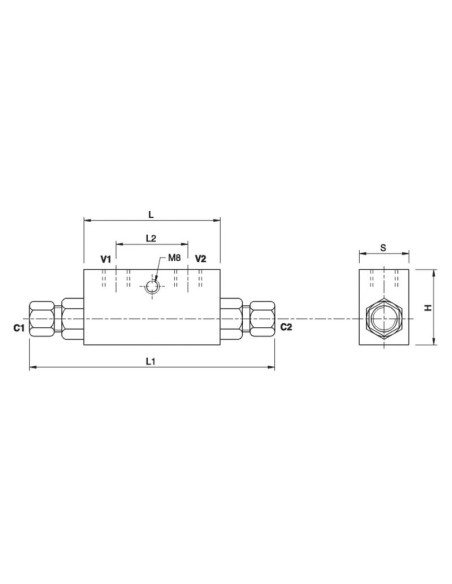MARCHESINI Válvula de Control Doble 3/8'' BSP (30 L/min Caudal)