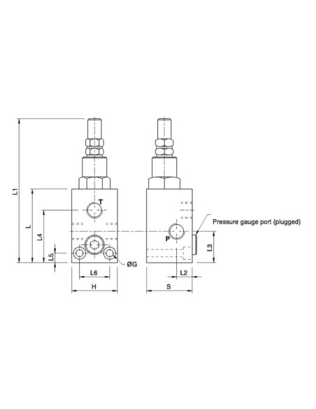 MARCHESINI Válvula de Descarga en Línea 3/8'' BSP (45 L/min Caudal)