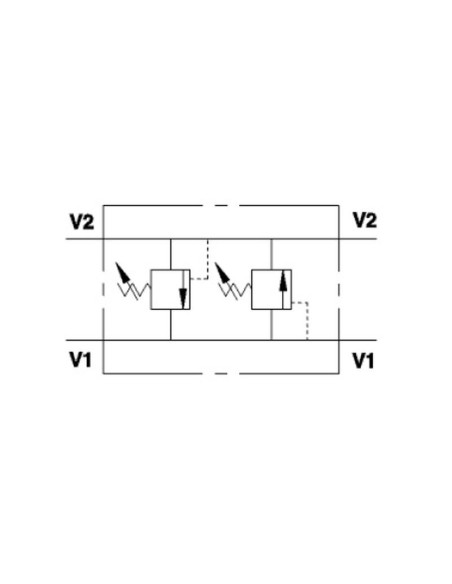 MARCHESINI Válvula de Seguridad Doble en Cruz 1/2'' BSP (70 L/min Caudal)