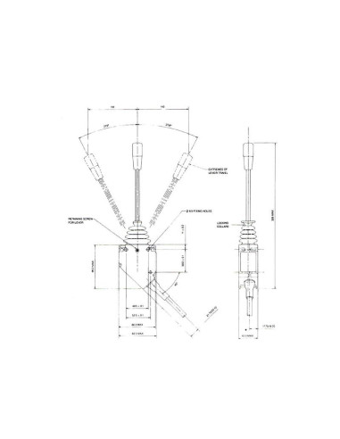 Sparex Palanca de control remoto Manilla Negro