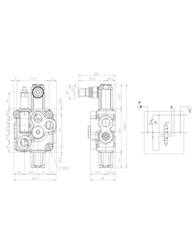 Sparex Válvula Monoblock Hidráulica 1/2'' BSP...