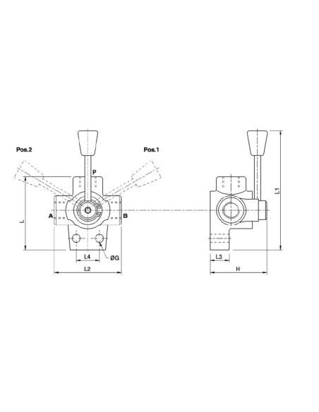 MARCHESINI Válvula Rotativa de Derivación 3 Vías 3/8'' BSP (60 L/min Caudal)