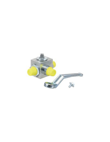 Sparex Hydraulic 3-Way Diverter Ball Valve M22 x 1.50 métrica L/min Caudal) Tubo 15L