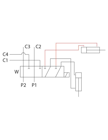 Trale Válvula Hidráulica Derivación Eléctrica 6 Puertos 1/2'' BSP 12V (DC) (80 L/min Caudal)