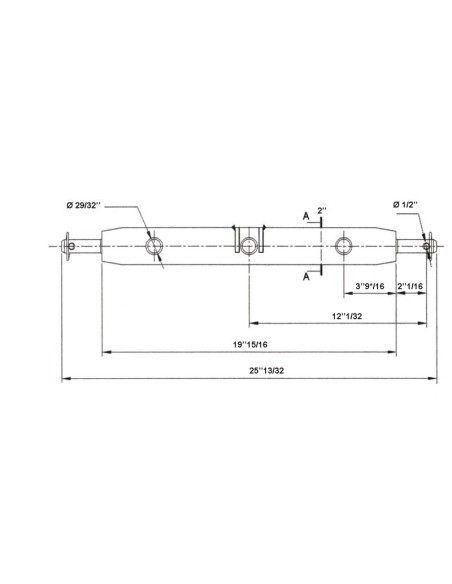 Estructura de remolque de tres puntos (Cat. 1) No. de orificios: 3, 610mm.