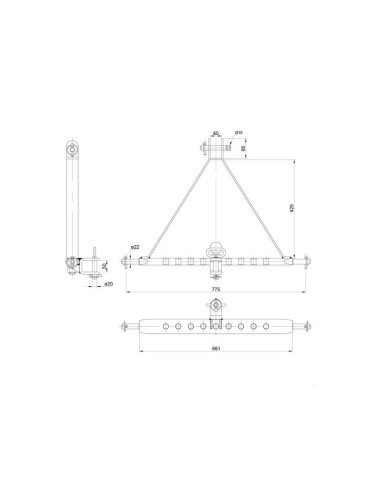 Estructura de remolque de tres puntos (Cat. 1)...