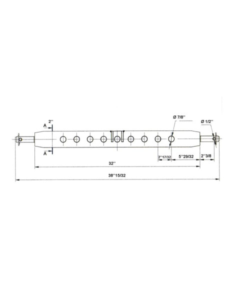 Estructura de remolque de tres puntos (Cat. 2) No. de orificios: 9, 932mm.