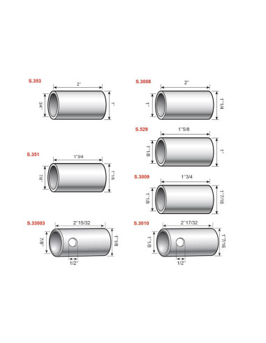 Casquillos Reductores (Cat. 2 hasta 1, 3 hasta...
