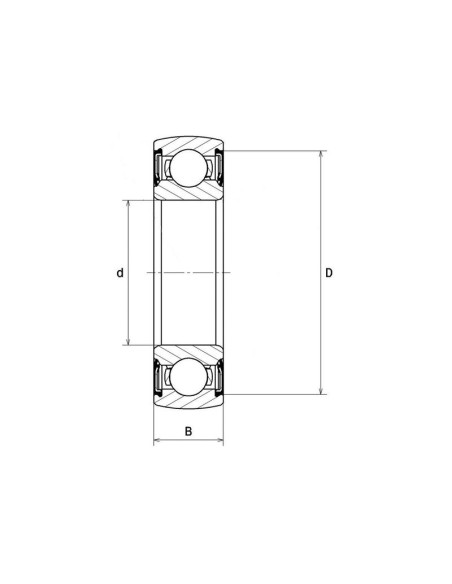 Sparex Rodamiento de bolas radial sellado (17262042RS)