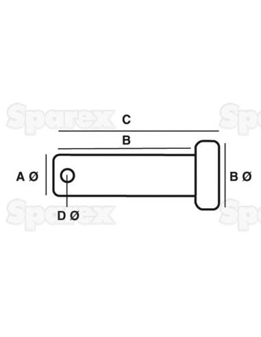 métrica Eje Manilla Ø8mm x 24.50mm
