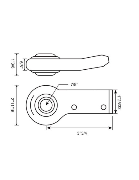 Rótula Para Soldar Brazo Inferior (Cat. 1) Izdo.