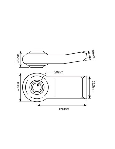 Rótula Para Soldar Brazo Inferior (Cat. 2) Izdo.