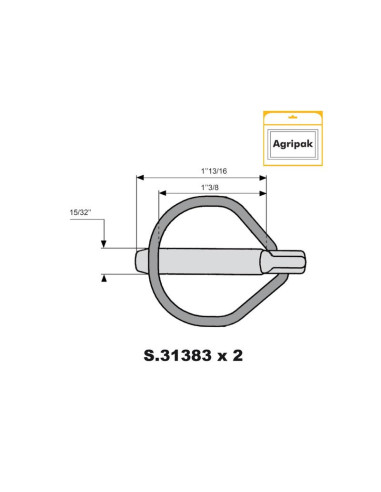 Pasador de Seguridad Rubüg, Ø pasador11.5mm x...