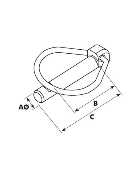 Pasador de Seguridad Rubüg, Ø pasador11.5mm x 55mm