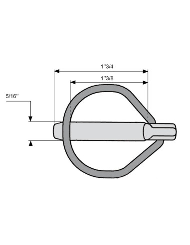Pasador de Seguridad Rubüg, Ø pasador7.5mm x 44mm