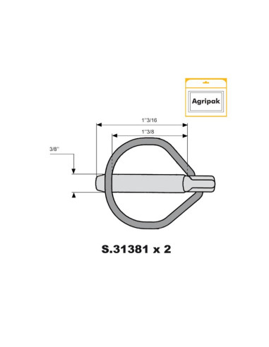 Pasador de Seguridad Rubüg, Ø pasador9.5mm x...