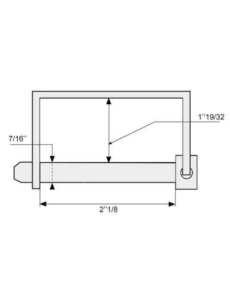Pasador de Seguridad, Ø pasador11mm x 54mm