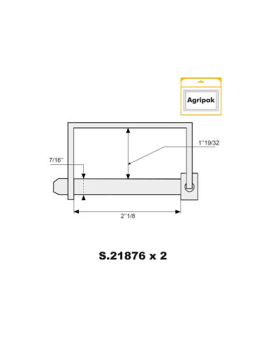 Pasador de Seguridad, Ø pasador11mm x 54mm (2...