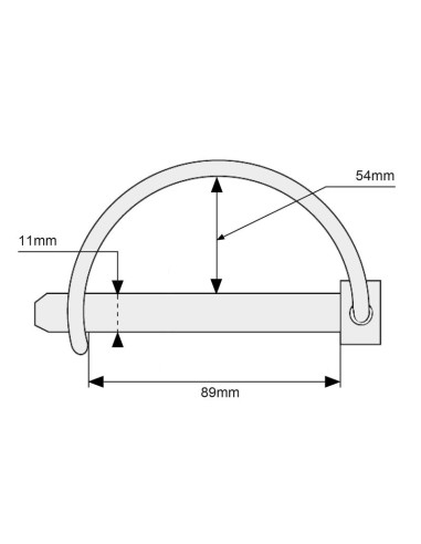 Pasador de Seguridad, Ø pasador11mm x 89mm