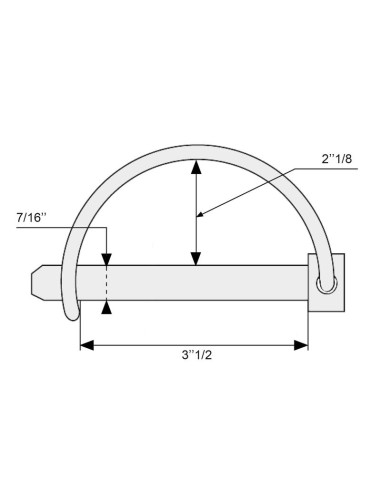 Pasador de Seguridad, Ø pasador11mm x 89mm