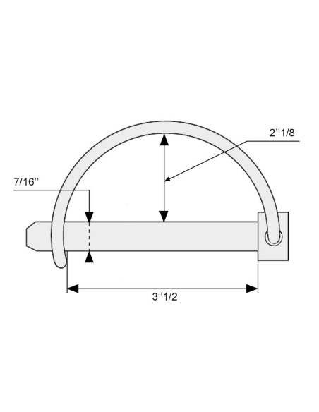 Pasador de Seguridad, Ø pasador11mm x 89mm