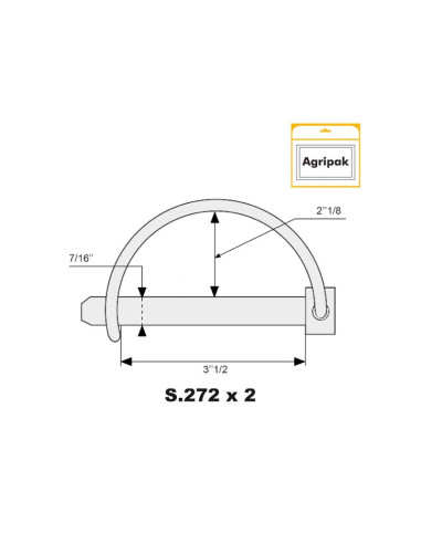 Pasador de Seguridad, Ø pasador11mm x 89mm (2...