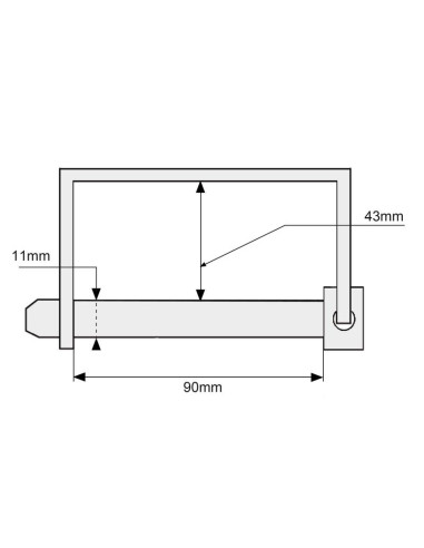 Pasador de Seguridad, Ø pasador11mm x 90mm