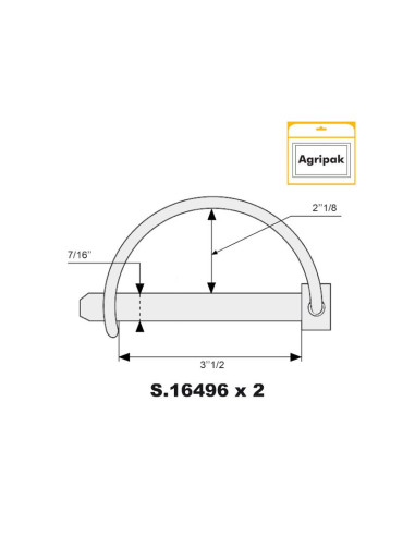 Pasador de Seguridad, Ø pasador12.5mm x 62mm (2...