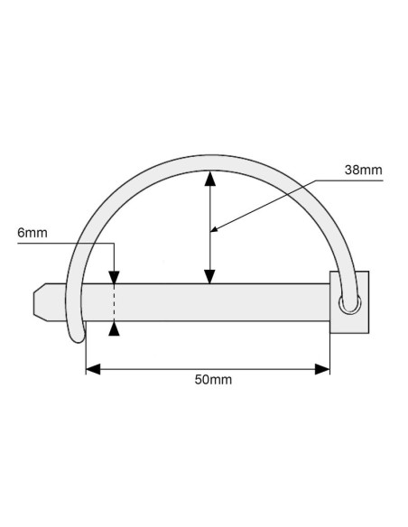 Pasador de Seguridad, Ø pasador6mm x 50mm