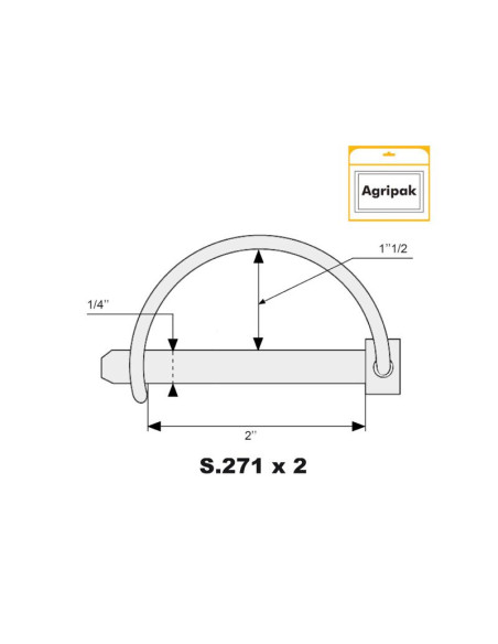 Pasador de Seguridad, Ø pasador6mm x 50mm (2 pzas. Blister)