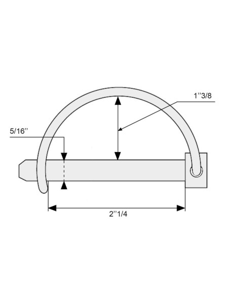 Pasador de Seguridad, Ø pasador8mm x 57mm