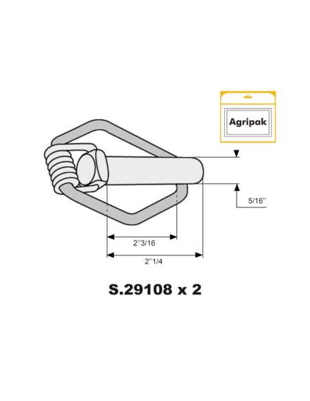Pasador de Seguridad, Ø pasador8mm x 57mm