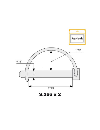 Pasador de Seguridad, Ø pasador8mm x 57mm (2...