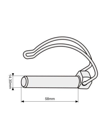 Pasador Pera Centro de Eje, Ø pasador14.30mm x...