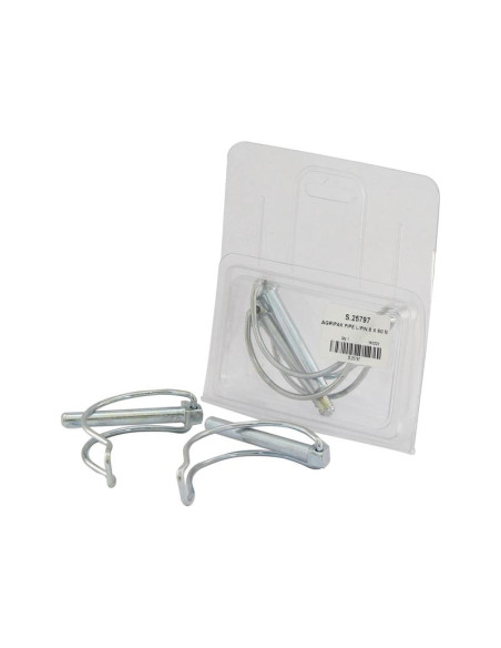 Pasador Pera Centro de Eje, Ø pasador8mm x 60mm (2 pzas. Blister)