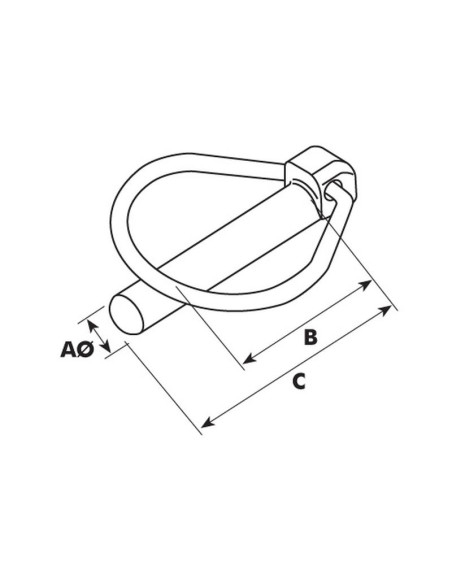 Pasador Pera, Ø pasador10.5mm x 44.5mm (150 pzas. Small Bucket)
