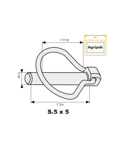 Pasador Pera, Ø pasador10.5mm x 44.5mm (5 pzas....