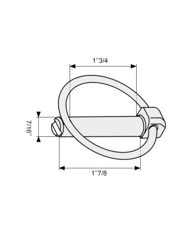 Pasador Pera, Ø pasador11mm x 47mm